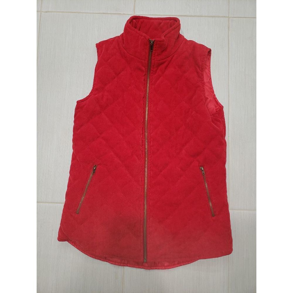 Women's red vest quilt pattern Bianca Blu size Medium